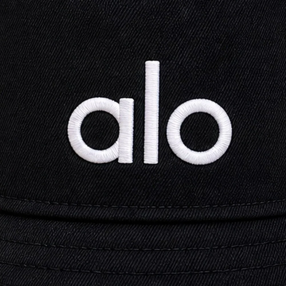 ALO Yoga Black Athleisure Bucket Hat Logo